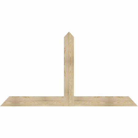Ekena Millwork Portland Rough Sawn Timber Gable Bracket, Douglas Fir, 84"W x 45"H x 2"D x 6"F, 13/12 Pitch GBW084X45X0206POR00RDF